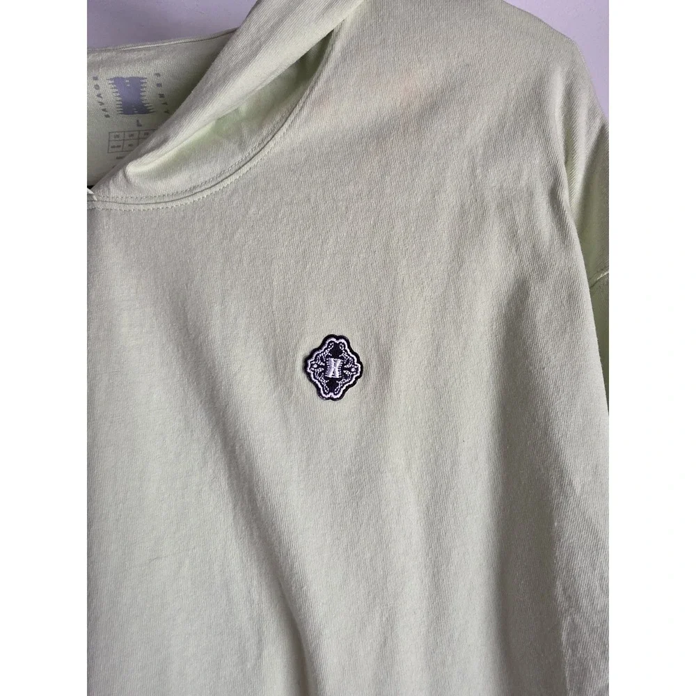 Savage X Fenty Men L Hoodie Pullover Light Green Cotton Casual Sweatshirt
